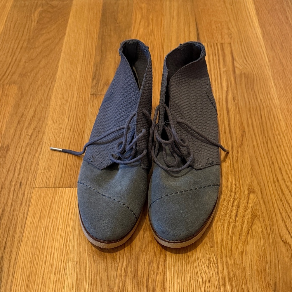 Tom’s Matteo Chukka Gray W6.5 boots NEW